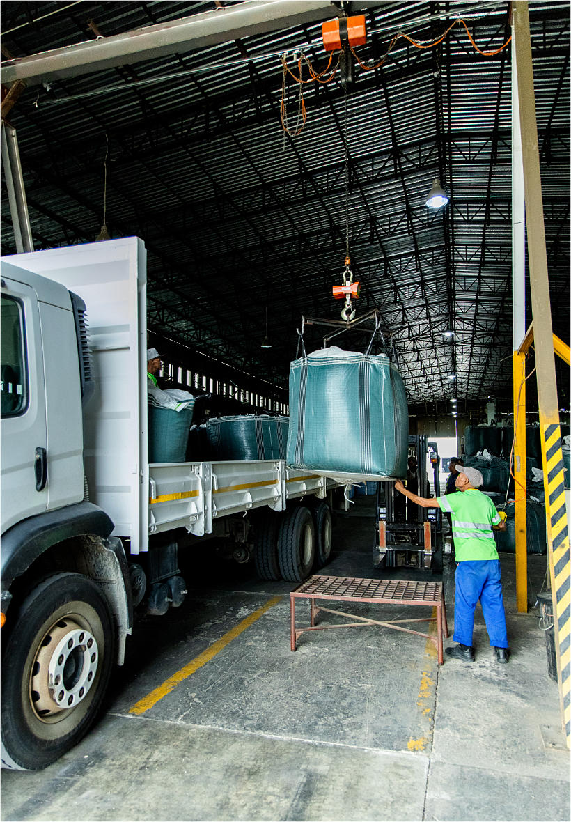 Truck being loaded Truck being loaded at Storage facility Oudtshoorn