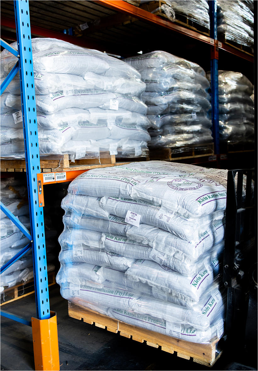 KKSP bags stacked on wooden pallets KKSP bags stacked on wooden pallets